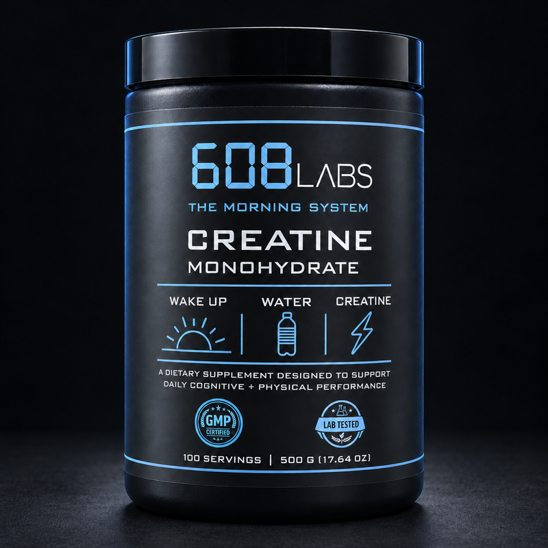 608 Labs Creatine Monohydrate tub, 500g, 100 servings
